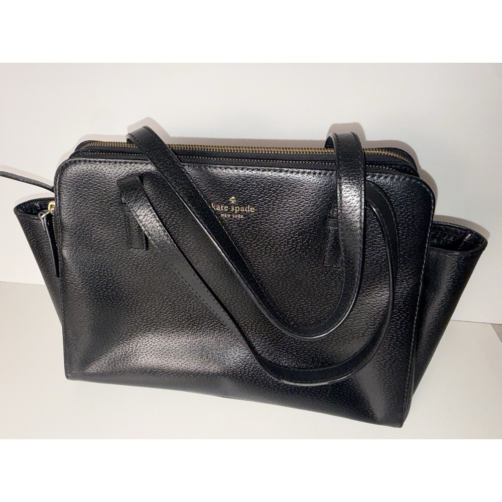 EUC Kate Spade Black Leather Grand Street Lydia Tote EUC Career